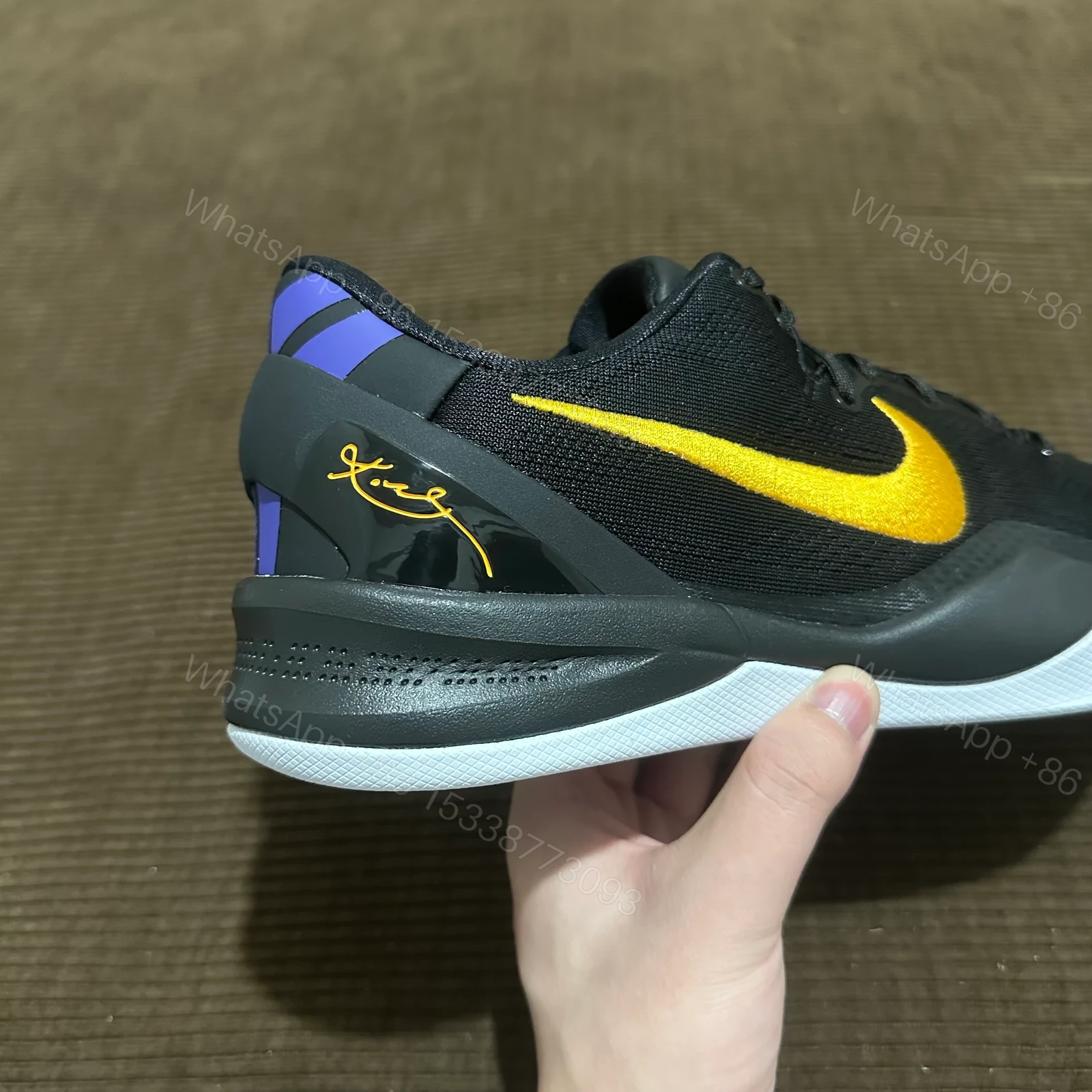 View 3 of Nike Kobe 8 Protro Lakers Away
