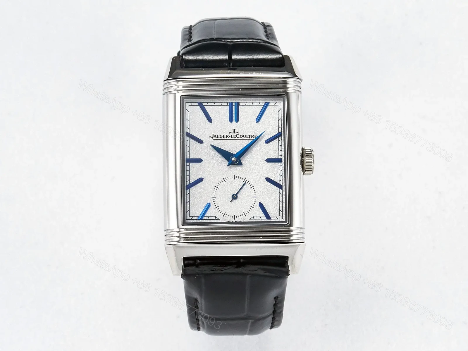 Reverso Tribute Duoface Small Seconds SS MGF Best Edition White Dial on Black Leather Strap A854A — view 1