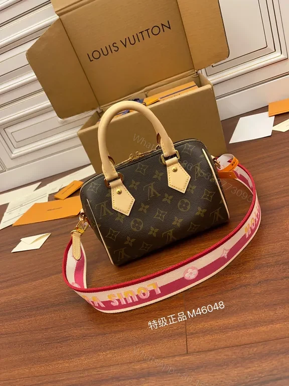 View 3 of Monogrammed LV Carry: Structured Luxury Handbag, Crossbody Ready