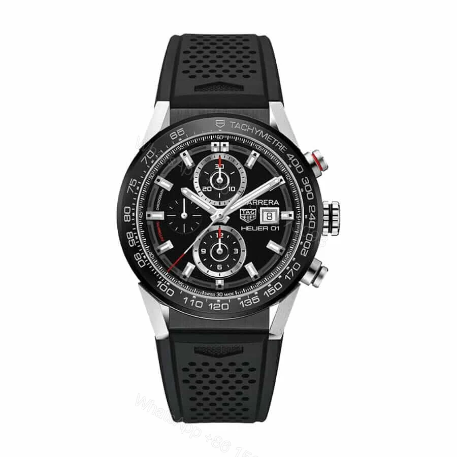 TAG Carrera Black Rubber Super Clone — view 1
