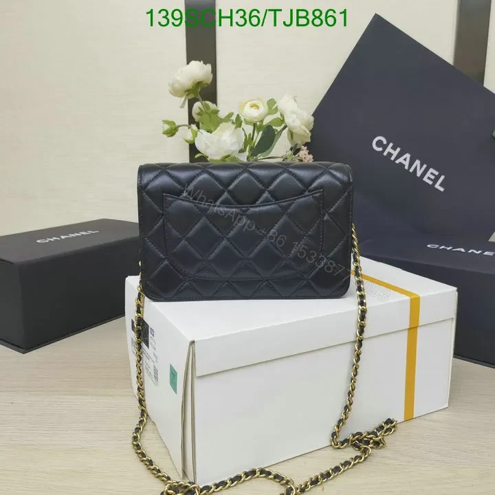 View 14 of Chanel Wallet On Chain in Lambskin Plexiglass Quilted with Black TJB861