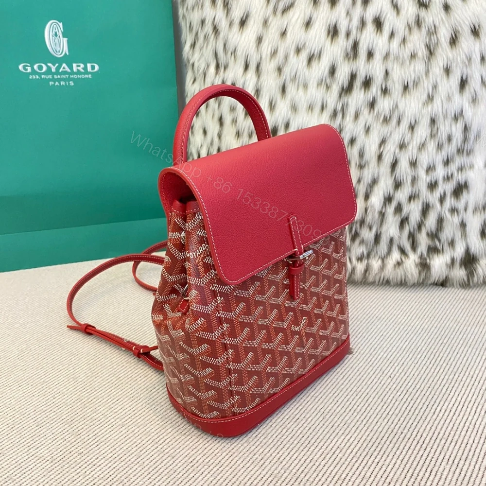 View 4 of 高仿Goyard*ALPIN7經典老花滿印雙肩包紅色免檢版