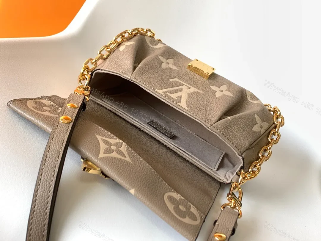 View 7 of Louis Vuitton LV Favorite Brown Like Auth Handbags Lock Gold 24x14cm