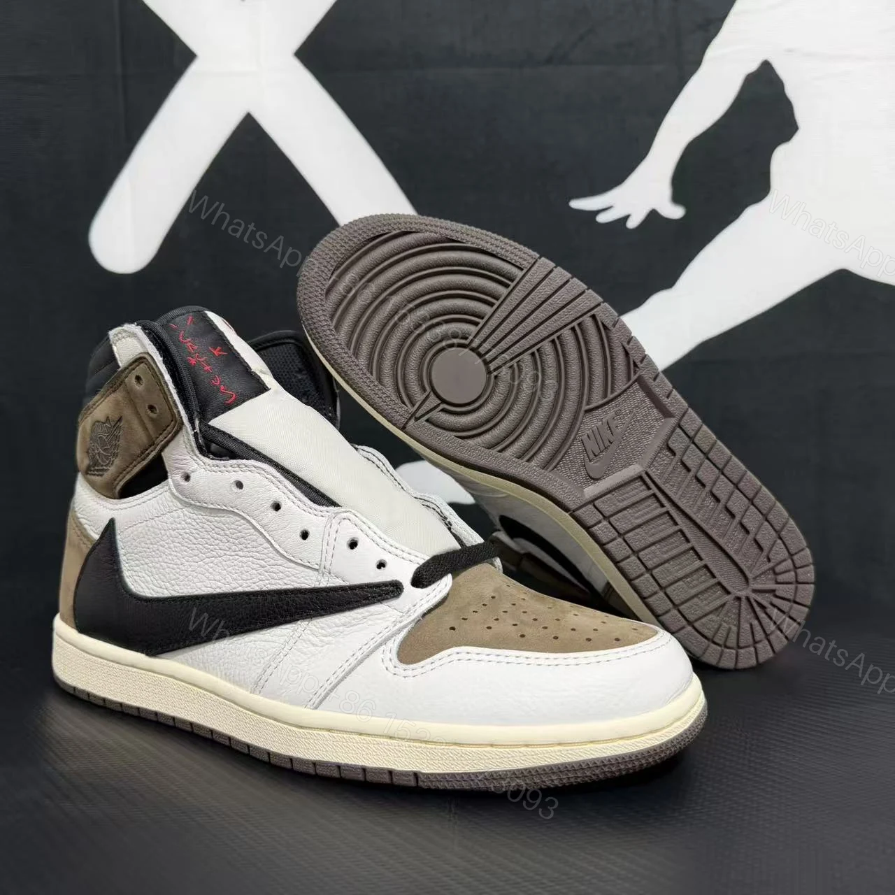 View 3 of Travis Scott × Air Jordan 1 High ‘Reverse Mocha’