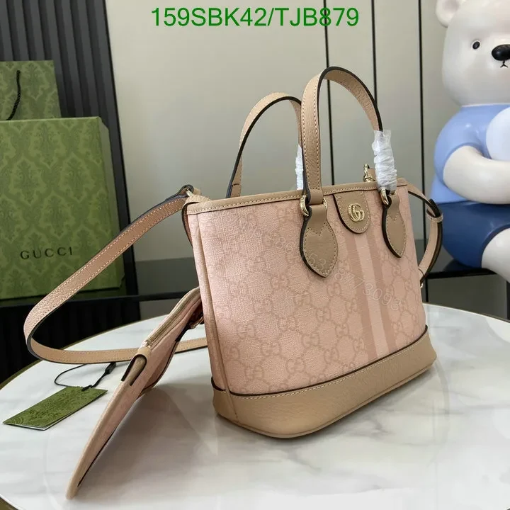 View 31 of Gucci Dusty Pink GG Supreme Canvas and Leather Mini Tote Bag ML75396