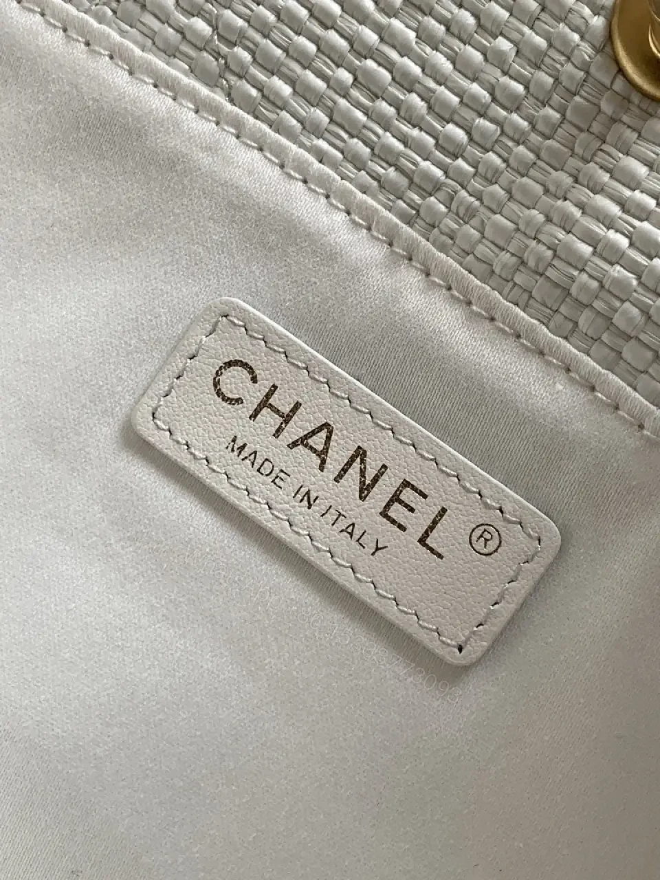 View 3 of Textured White Tote: Luxe, Structured, Dual-Chain Carry