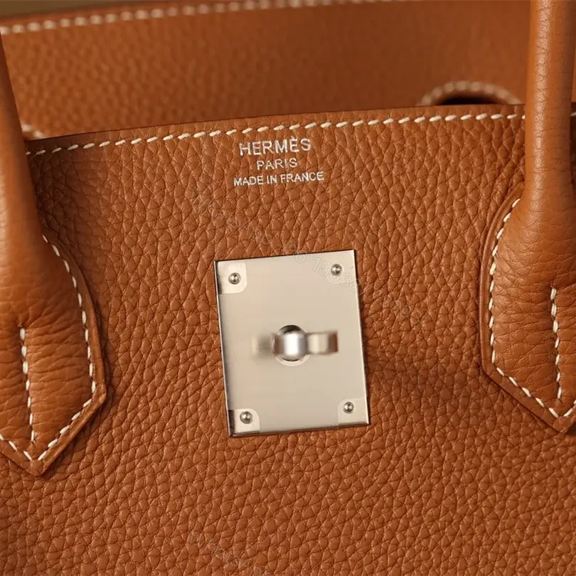 View 11 of 高仿Hermes*Birkin30金棕色銀扣免檢版