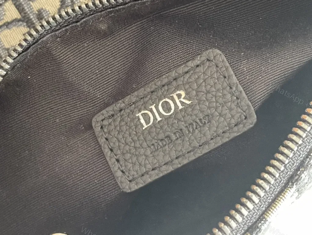 View 7 of Charcoal Dior Oblique Crossbody: Compact Luxury Bag