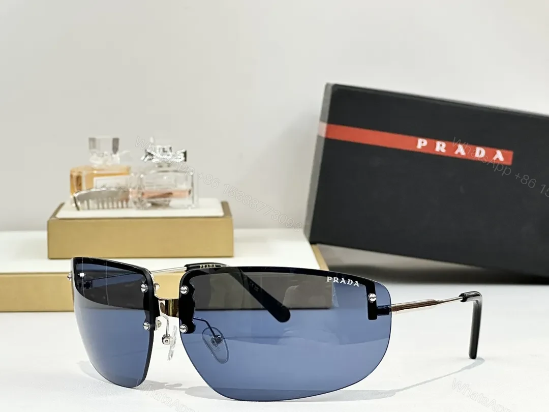 View 5 of Bold Rimless Sunglasses with Gold Hardware
