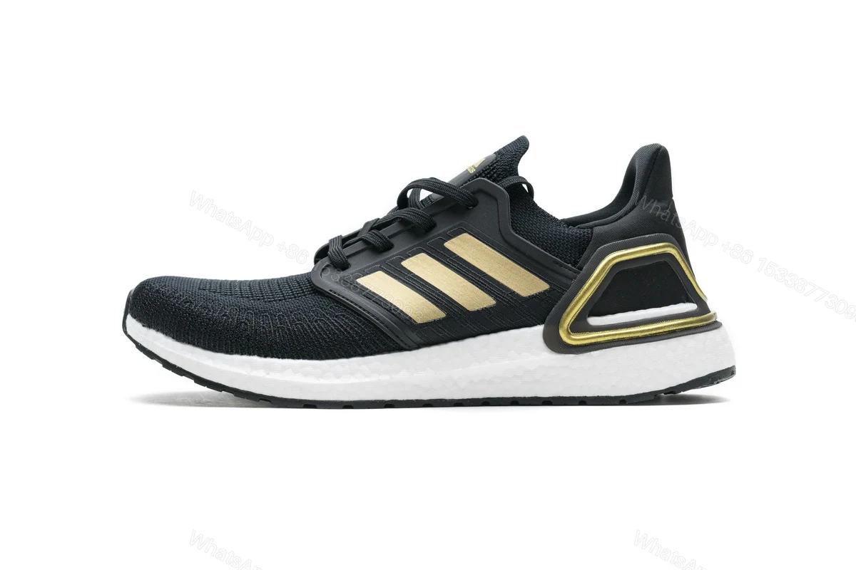 View 10 of Adidas Ultra Boost 20 Black Gold White EE4393