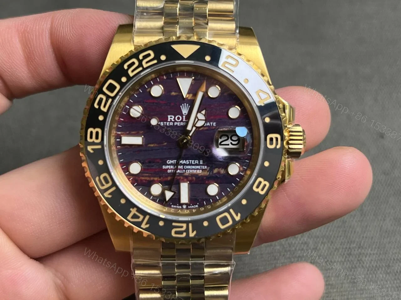 View 3 of Rolex GMT-Master II 126718GRNR Tiger Iron Dial