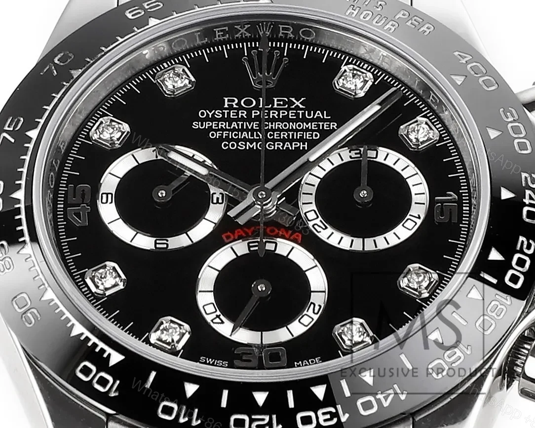 View 6 of GM Factory Clean Factory Rolex Daytona Black Rubber Strap Watch