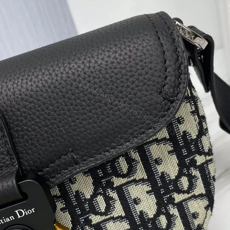 View 2 of Compact Dior-Inspired Crossbody: Elliptical Charm Bag