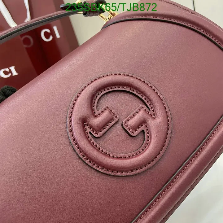 View 8 of Gucci Red Smooth Leather Small Top Handle Bag 88878