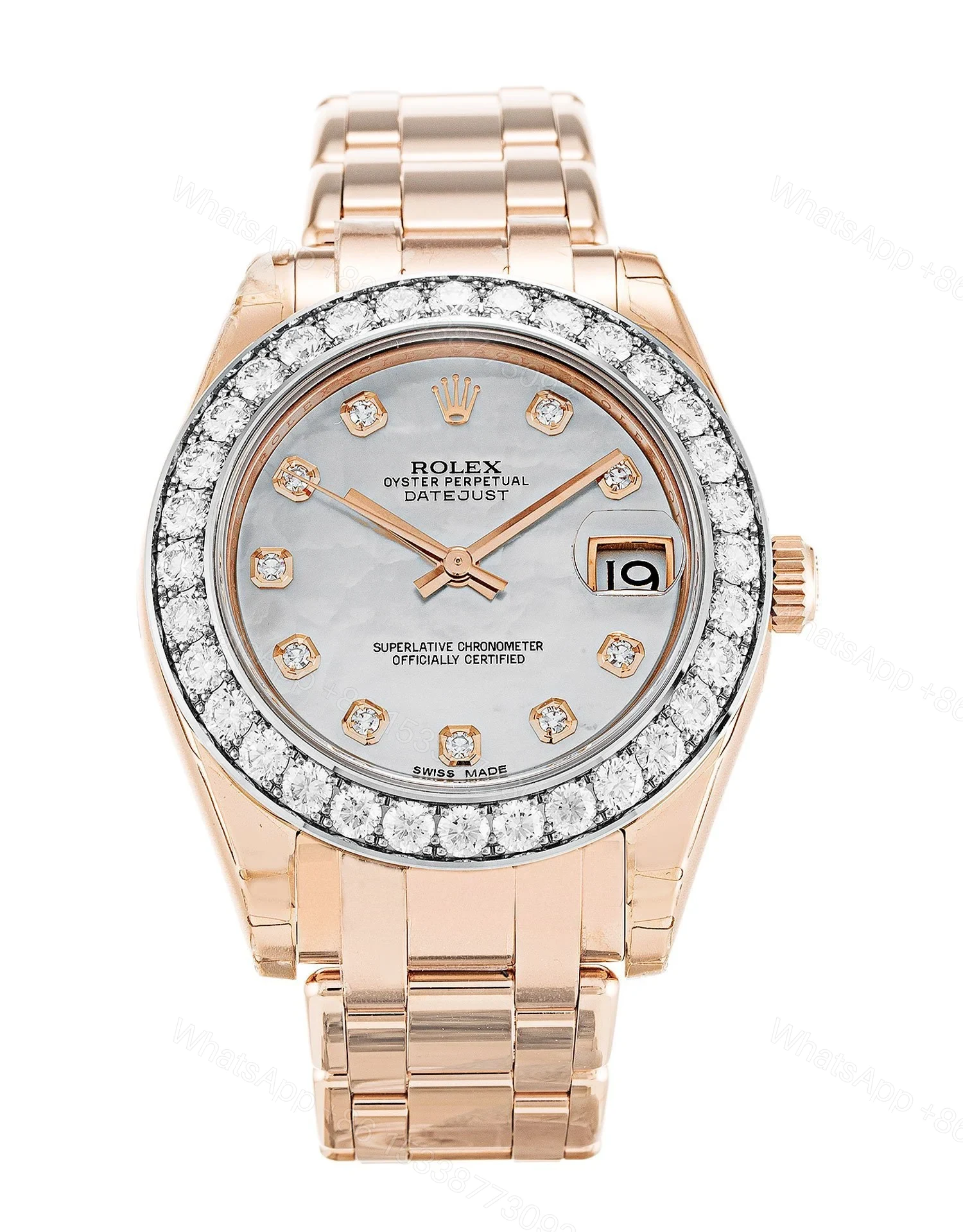 Replica Rolex Pearlmaster Mother of Pearl Dial 81285 — view 1
