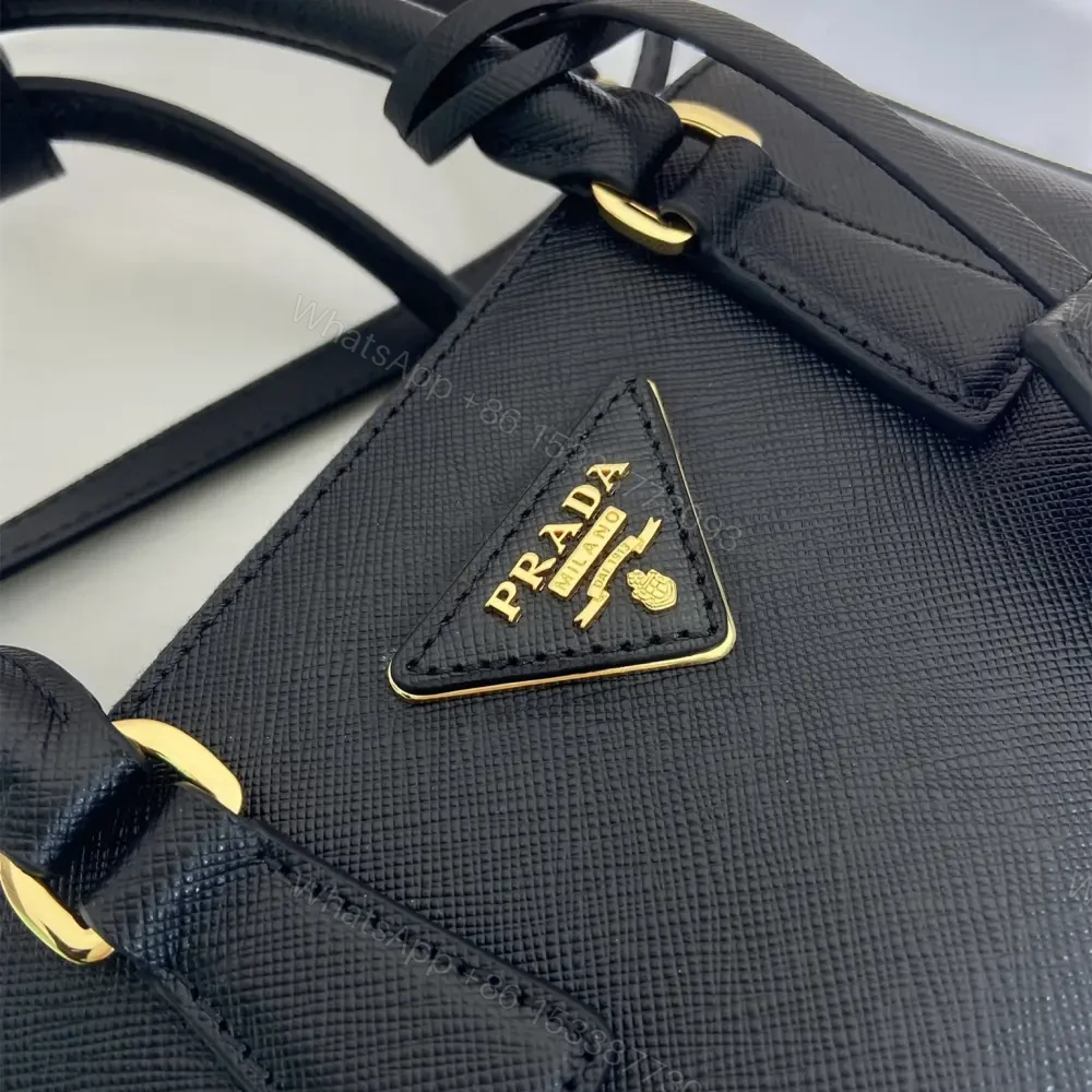 View 7 of 高仿Prada*Galleria系列1BA916紋理牛皮單肩包黑色Mini免檢版