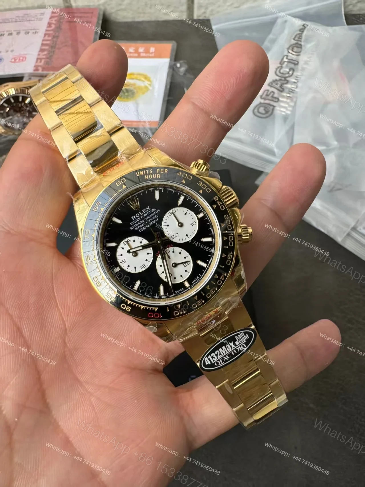 View 7 of Rolex Super Clone Daytona Le Mans 126528LN Gold 4132 Movement