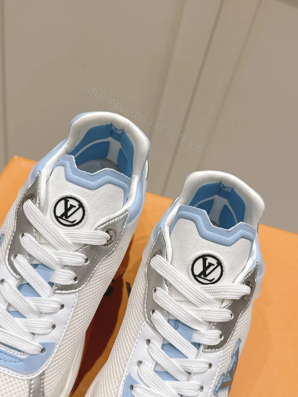 View 8 of Chunky Luxe Sneakers: Subtle Monogram, Premium Knit & Leather