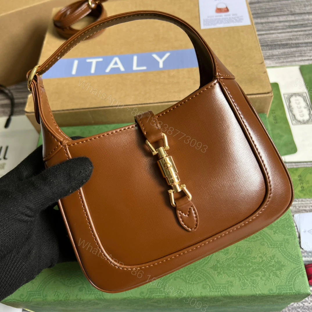 View 3 of GG JACKIE MINI 19 SHOULDER BAG IN CINNAMON BROWN CALFSKIN