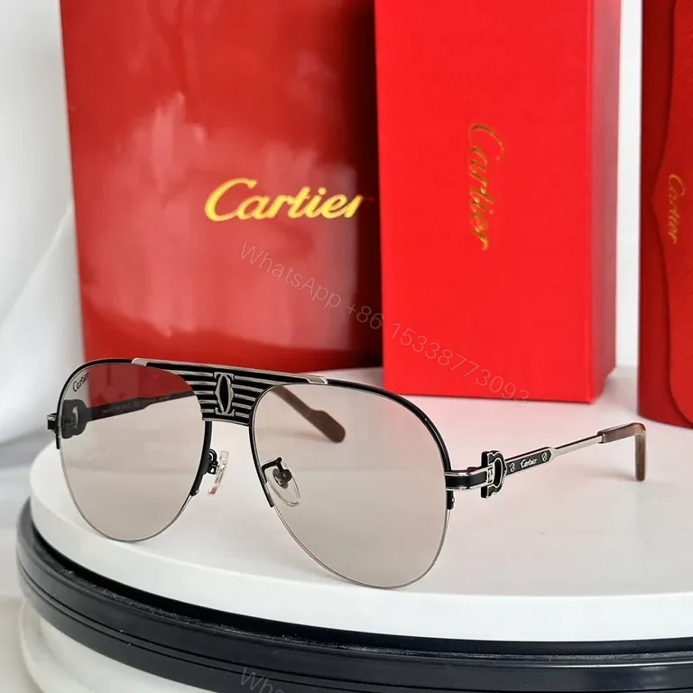 View 8 of Cartier-Inspired Aviators: Luxe Gradient Polarized Sunglasses