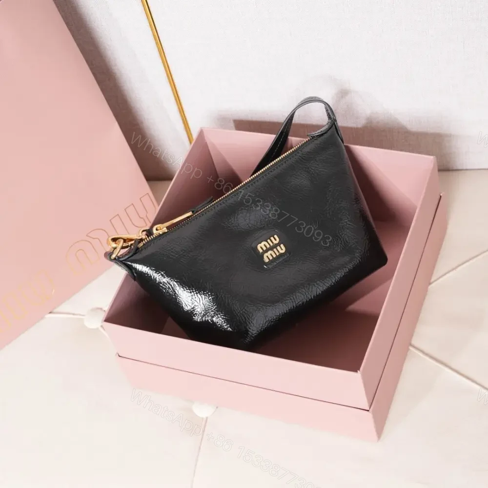 View 10 of 高仿miumiu*Naplak系列5NE841小羊皮飯盒包黑色免檢版