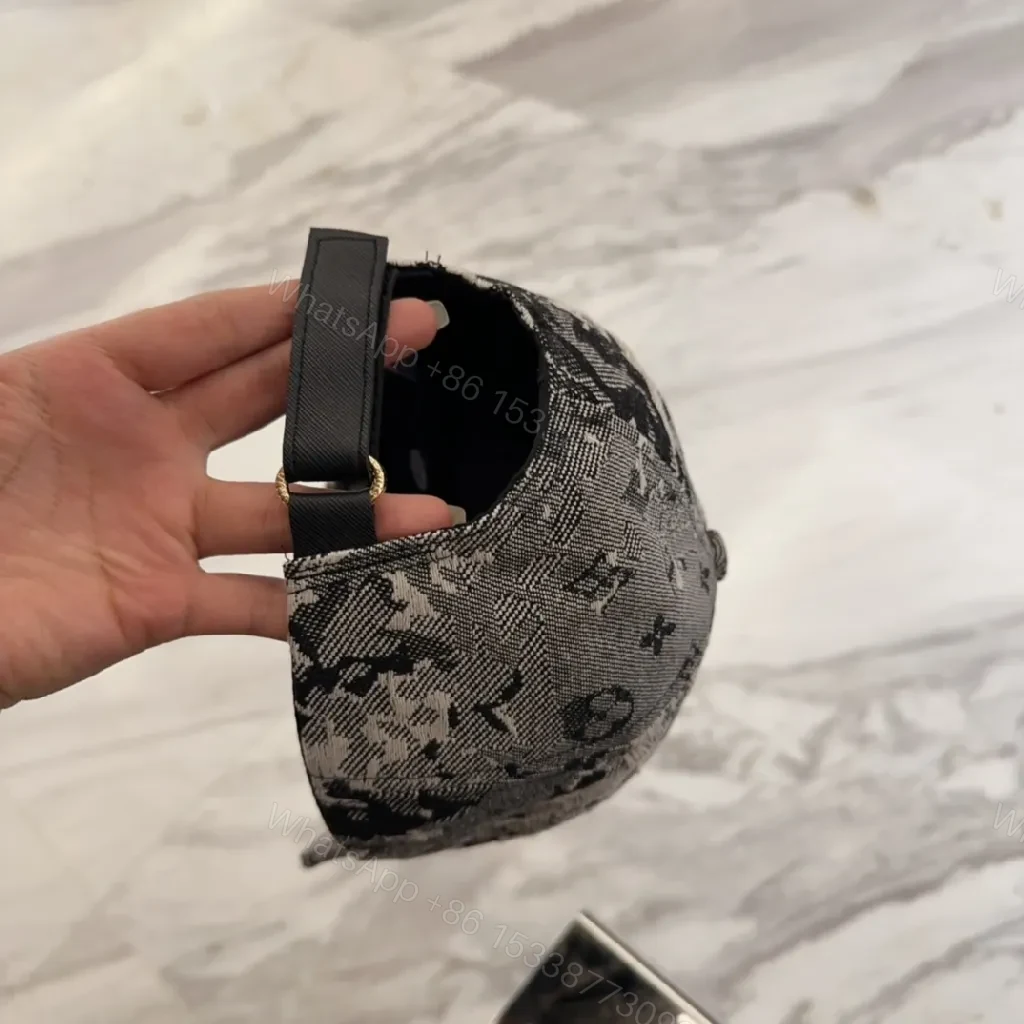 View 2 of Black & White Camouflage Cap with Metallic Emblem (Unisex)