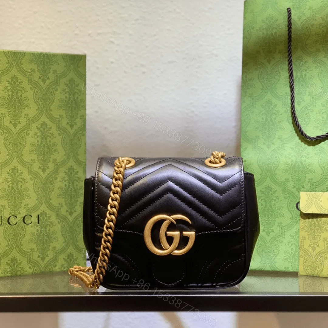 Gucci Marmont Rep 11 Women’s Handbag High Quality Black 20cm — view 1