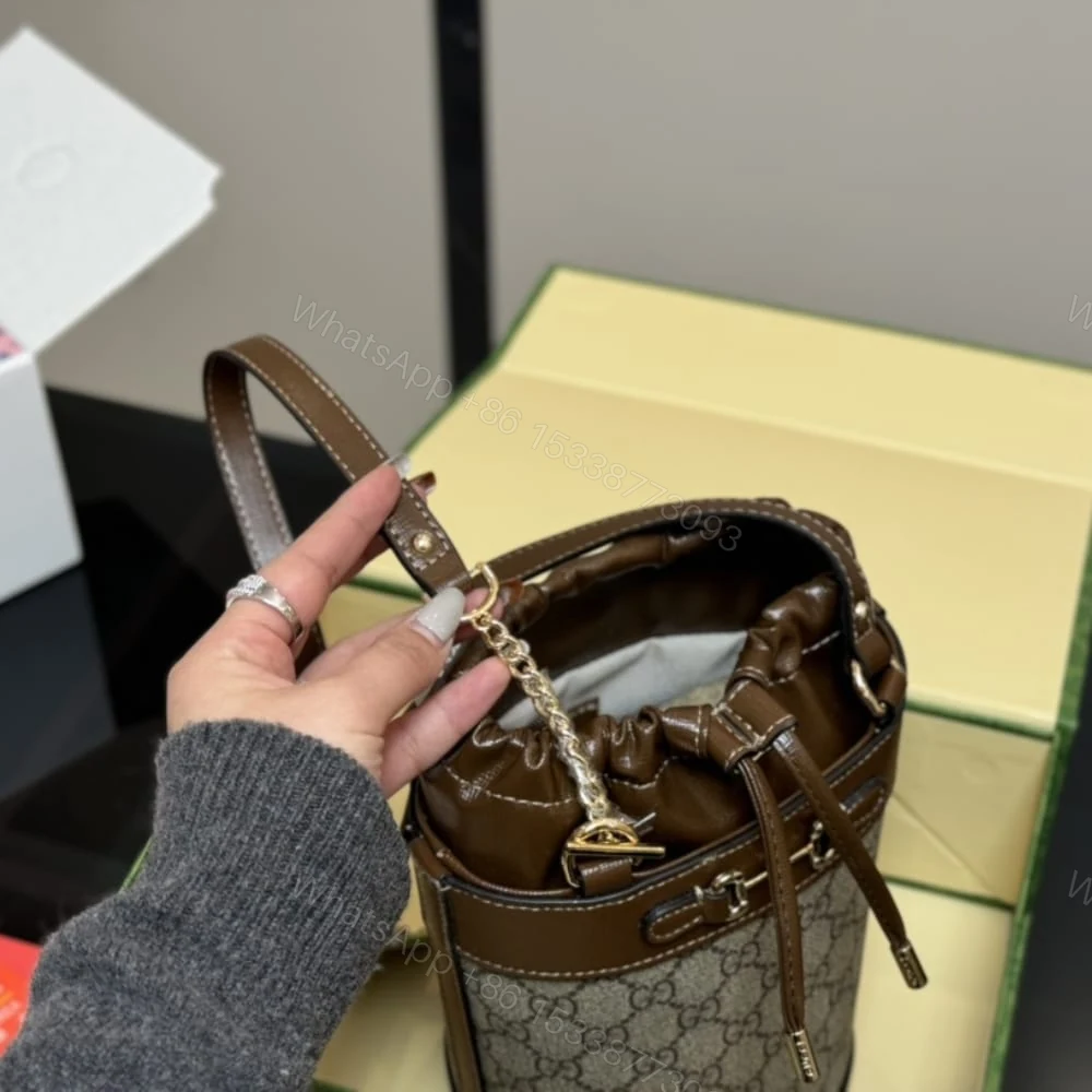 View 7 of Gucci Housebit 1955 Small Bucket Bag Brown 18Cm