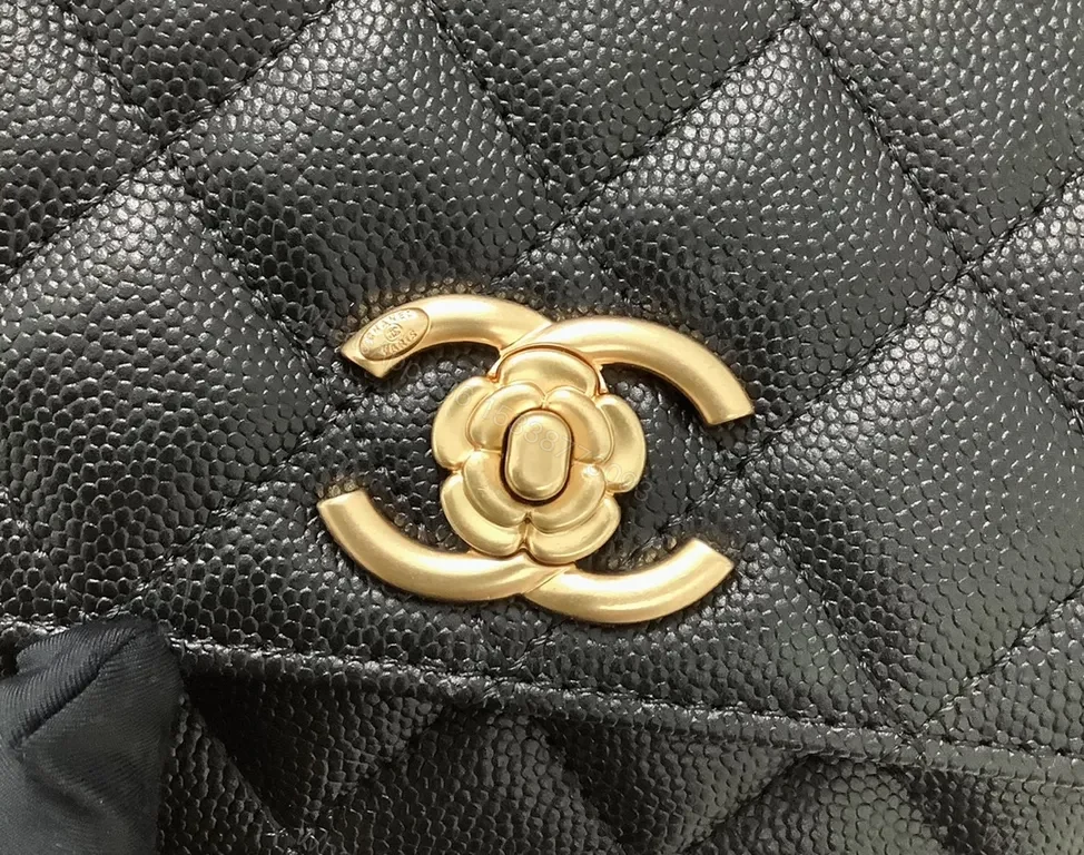 View 9 of Chic Black Quilted Shoulder Bag with Gold Chain Strap