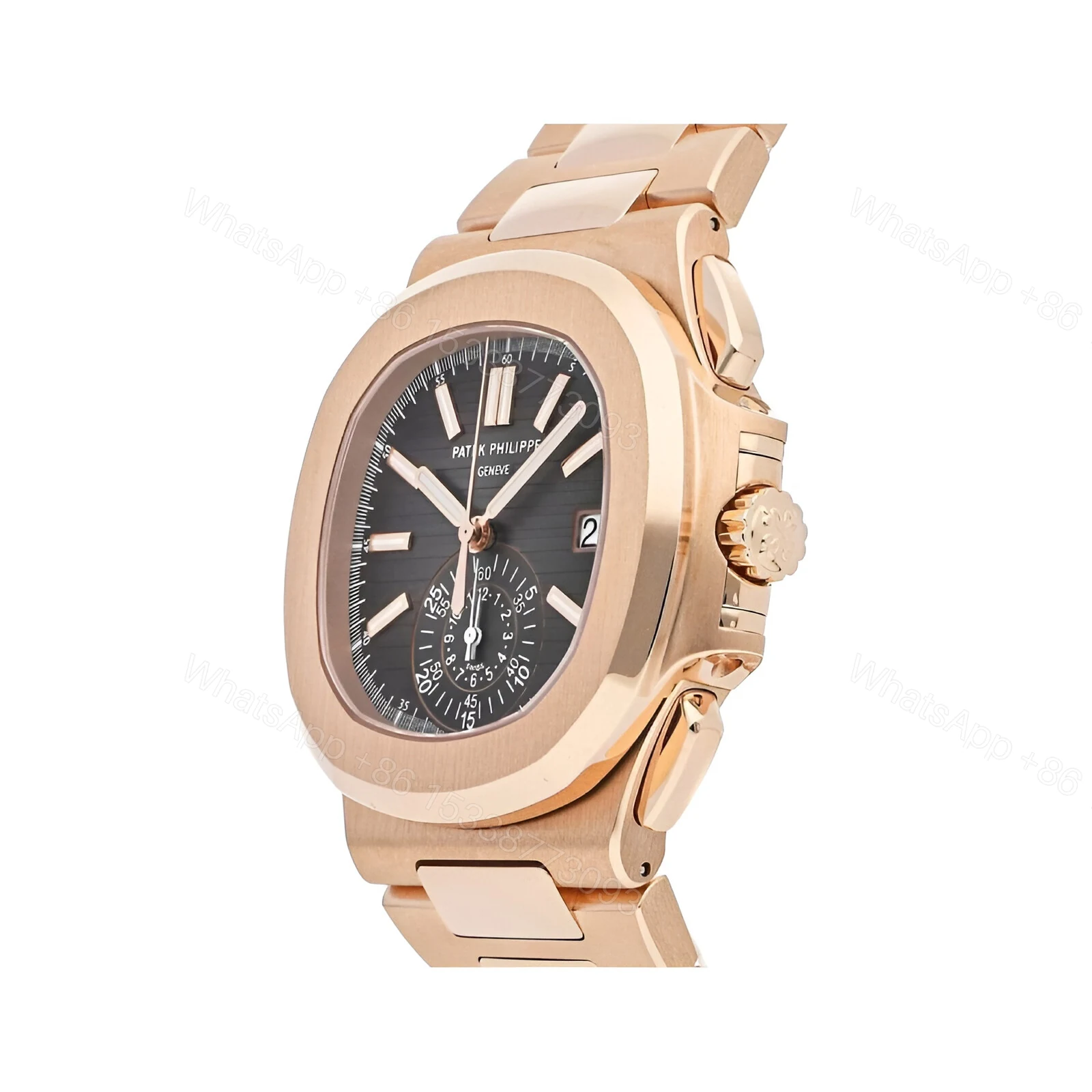 View 3 of Patek Philippe Nautilus Brown Dial Replica