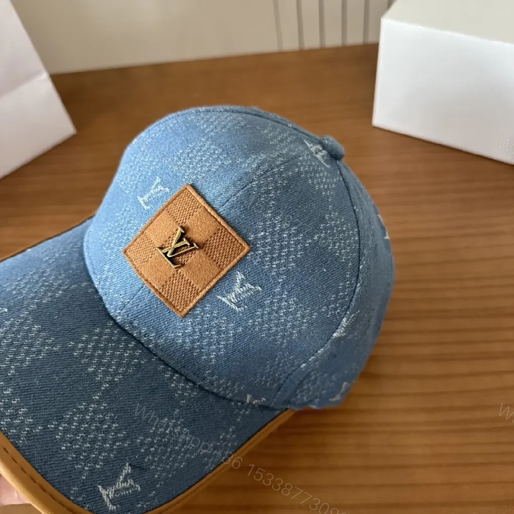 View 4 of Denim Monogram Cap: Modern Luxe, Durable, Everyday Wear