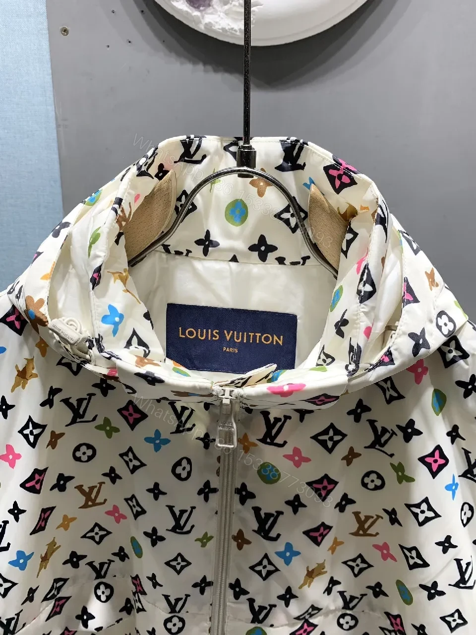 View 5 of Multi-Patterned Monogram Zip-Front Jacket - All-Season Style