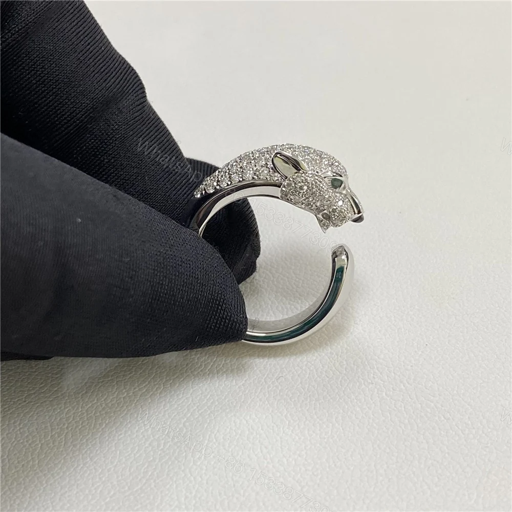 View 5 of Panthere De Cartier Ring Pave Diamonds White Gold N4224900
