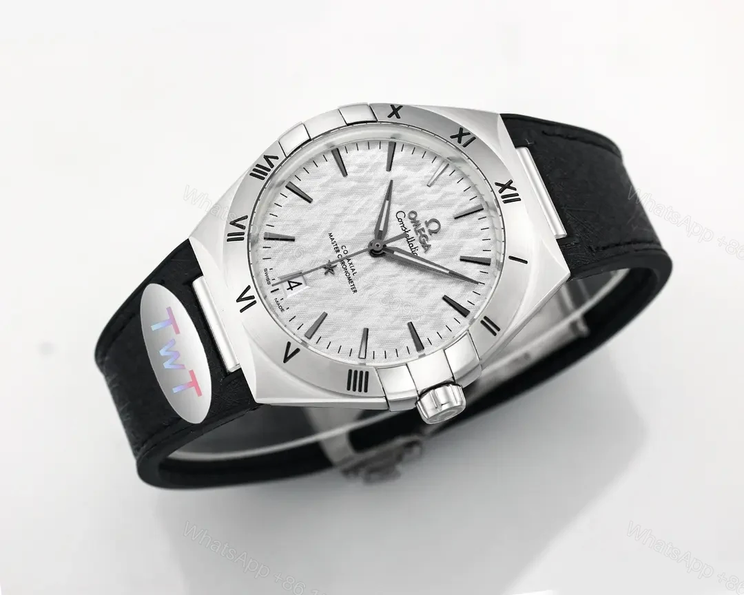 View 5 of Omega Constellation Meteorite Series 5th Generation Watch 41MM Silver Dial with Black Strap