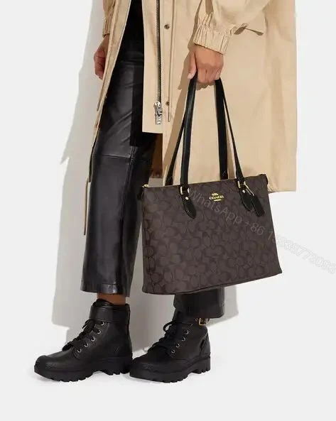 View 4 of Coach Signature City Top Zip Tote Bag First Copy | Premium Replica Designer Handbag