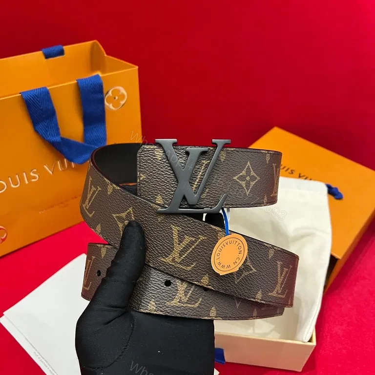 Monogram LV Belt: Matte Buckle, Premium Leather Edge — view 1