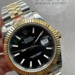 Rolex DateJust 41 126333 904L SS/YG GMF V2 1:1 Best Edition Black Dial On Jubilee Bracelet with Tungsten steel VR3235 — view 2
