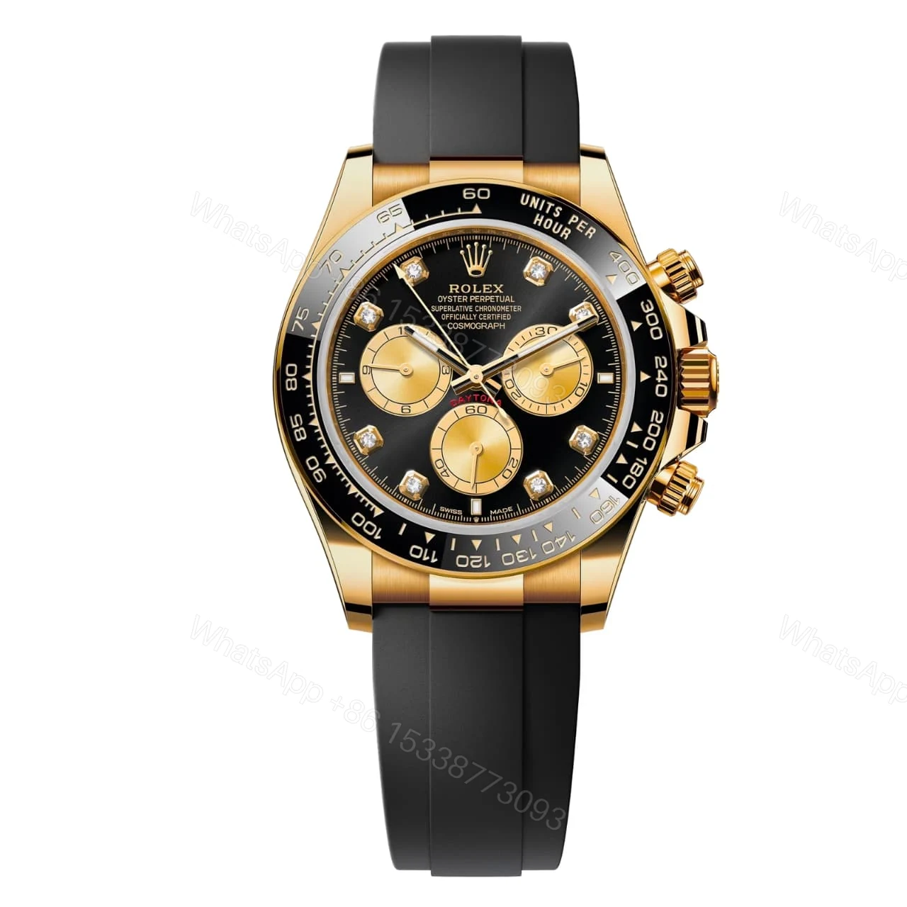 Rolex Cosmograph Daytona Bright Black And Golden With Diamonds 40Mm 126518Ln — view 1