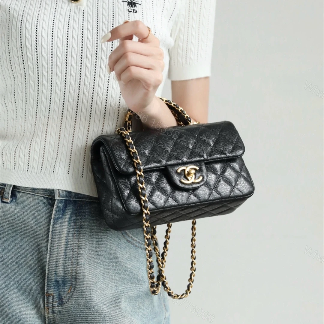 View 21 of 高仿Chanel*25B系列AS5701小牛皮中球單肩包黑色Mini免檢版
