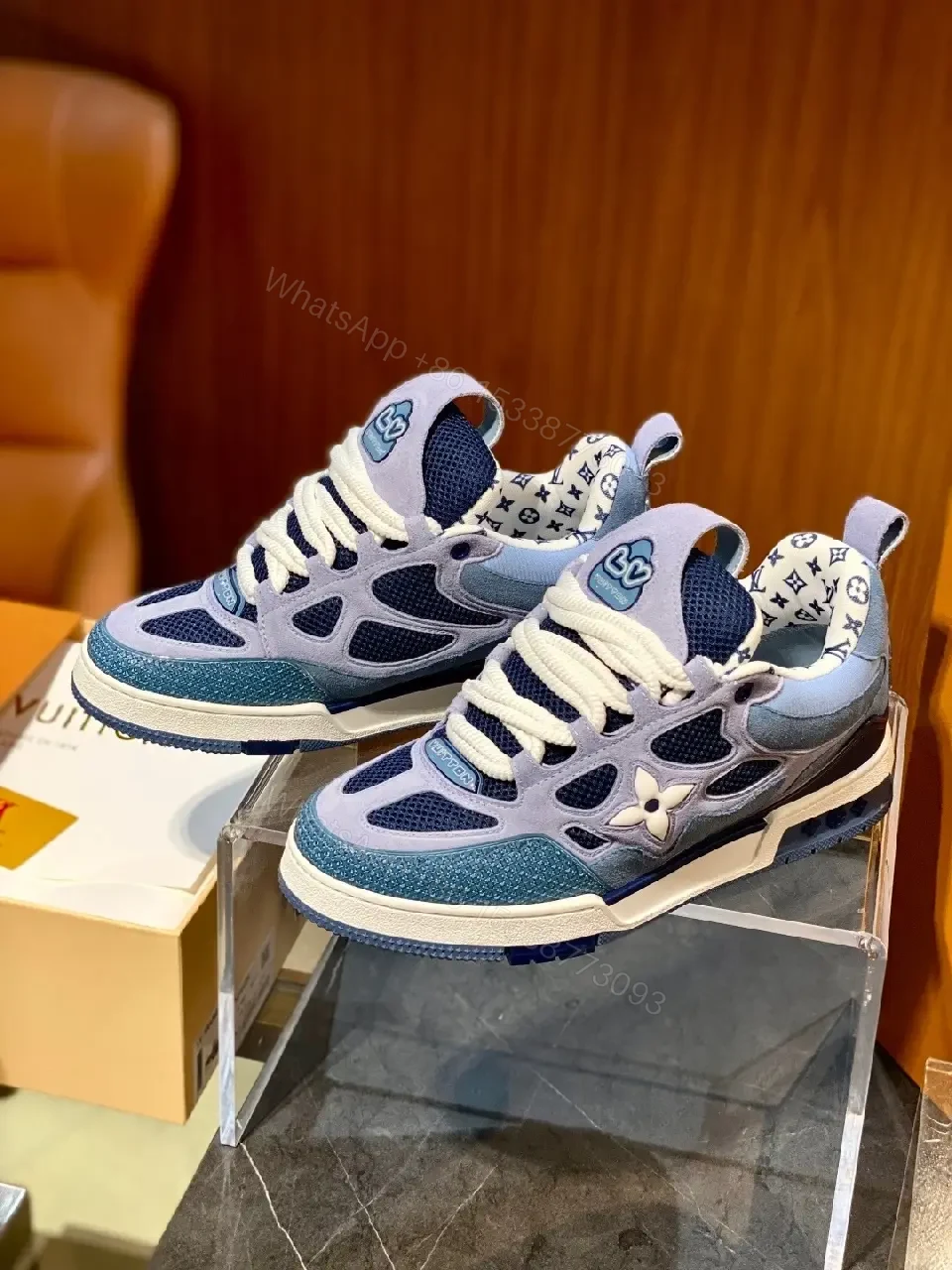View 8 of Grey Mesh Luxe High-Top—Comfort Knit Fusion Sneakers