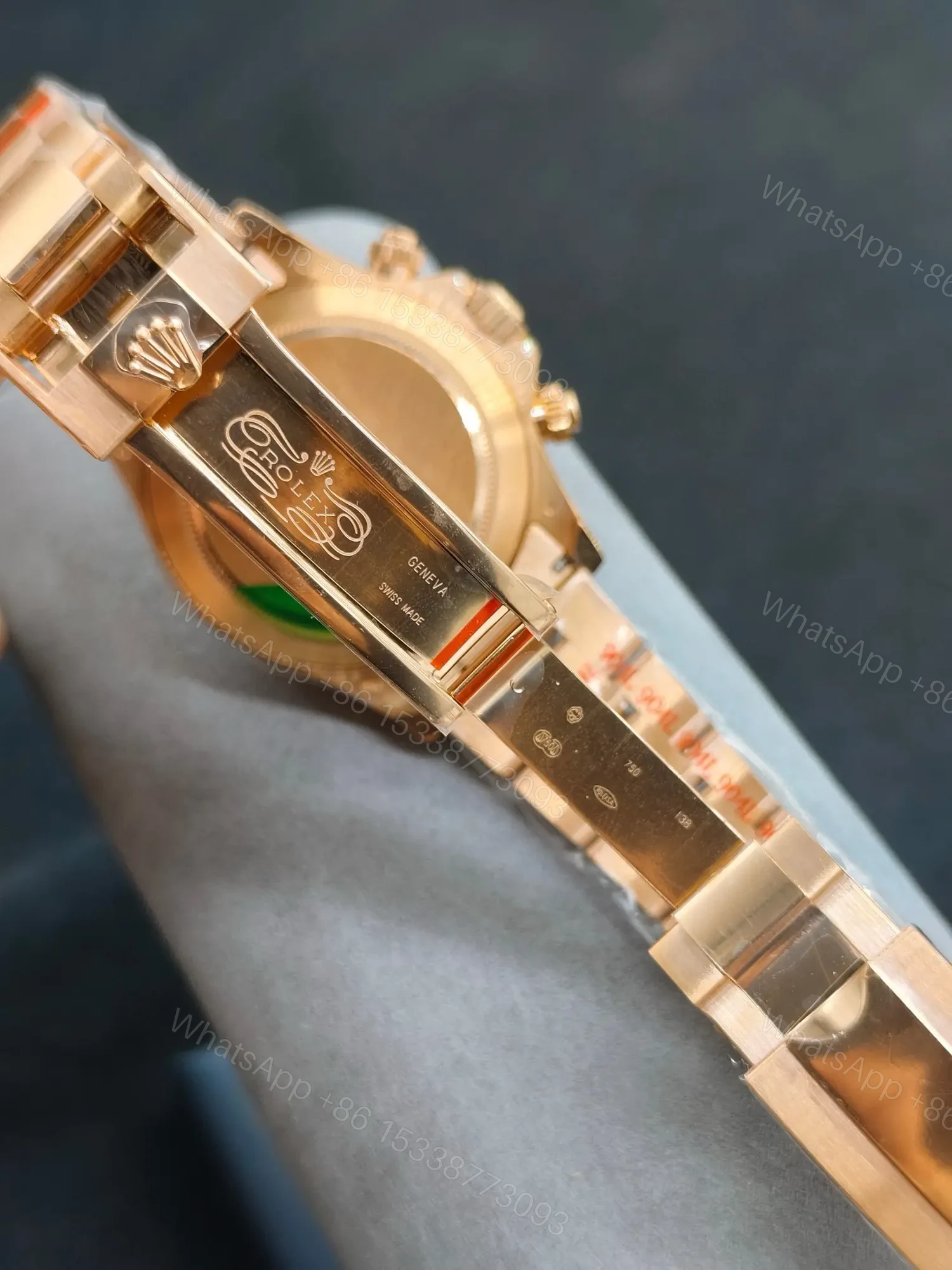 View 8 of Premium Rolex Daytona Rainbow Iced Rose Gold replica 40MM Oyster Bracelet Edition RLX-DAYTONA-RAINBOW-ICED-ROSEGOLD-40MM-OYSTER-BRACELET