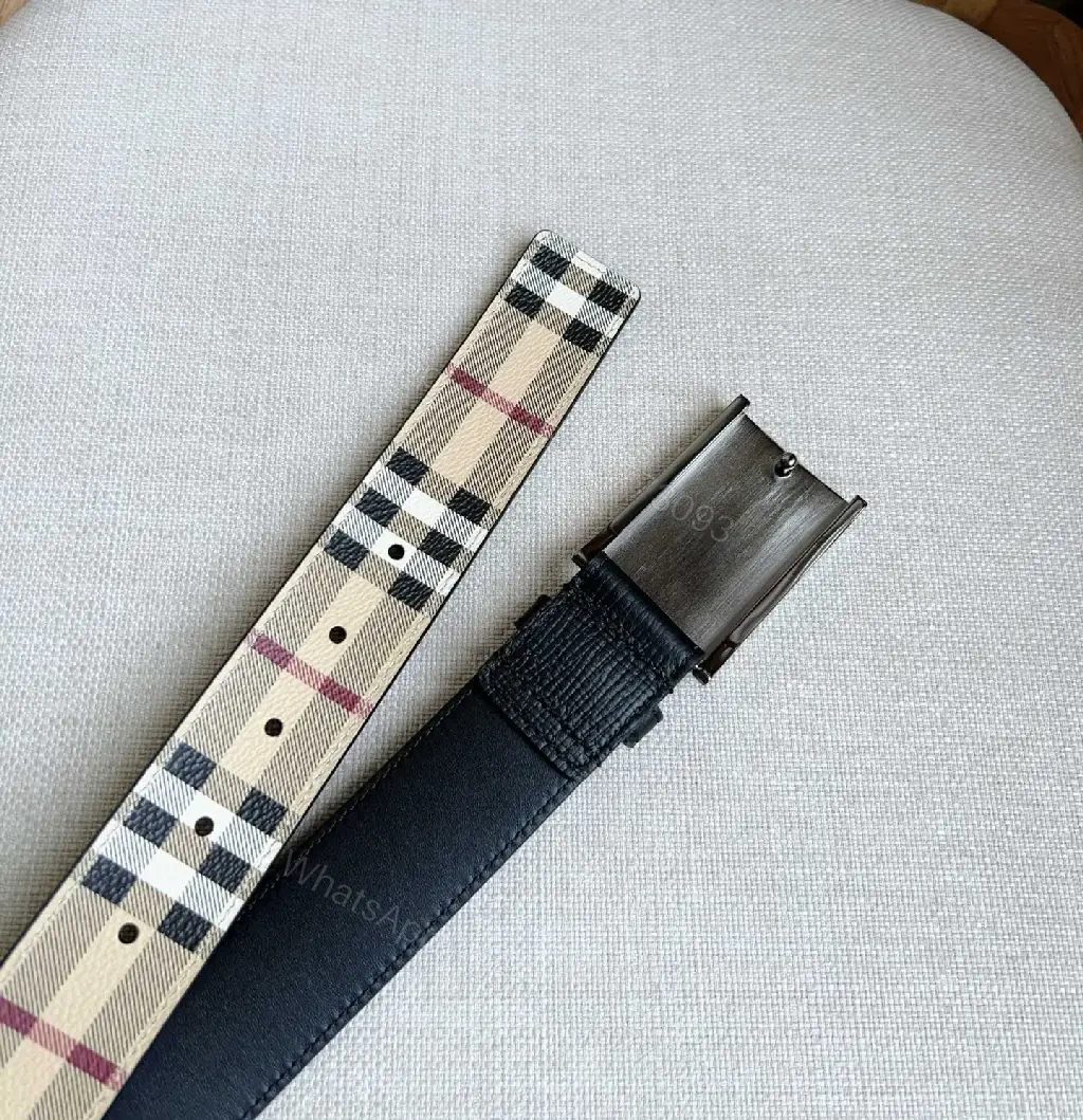 View 6 of Casual Luxury Checkered Belt: Signature Pattern, Premium Hardware