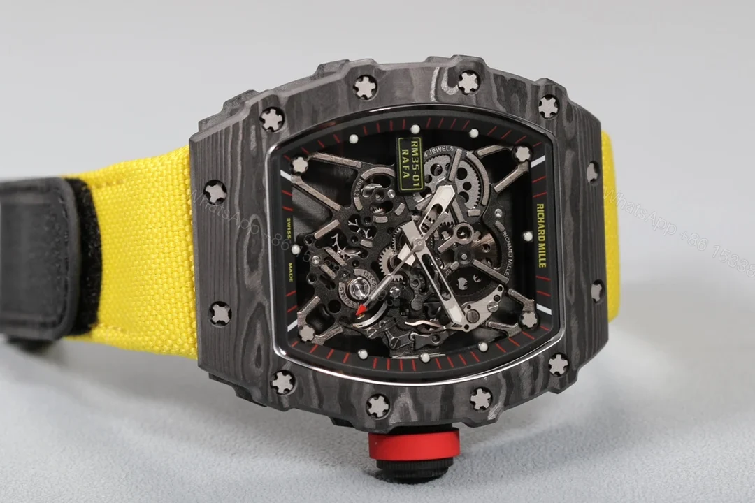 View 2 of Richard Mille RM35-01 NTPT Carbon Fiber RMUL3 Yellow Strap Watch RM35-01-CF-YELLOW