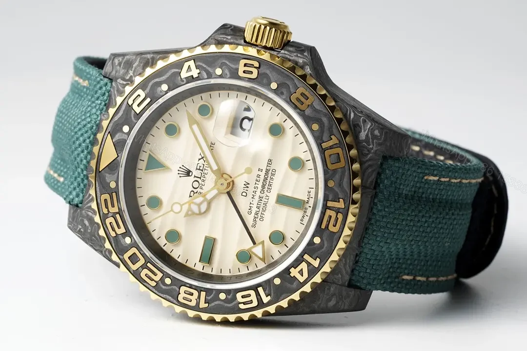 View 2 of TW Factory Clean Factory Diw Rolex GMT-Master II, Green, Carbon Fiber