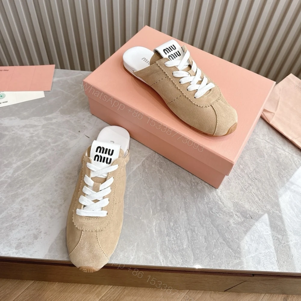 View 5 of MIUMIU PLUME SUEDE MULES DESERT BEIGE 5E467E 054 F0F24 F 005