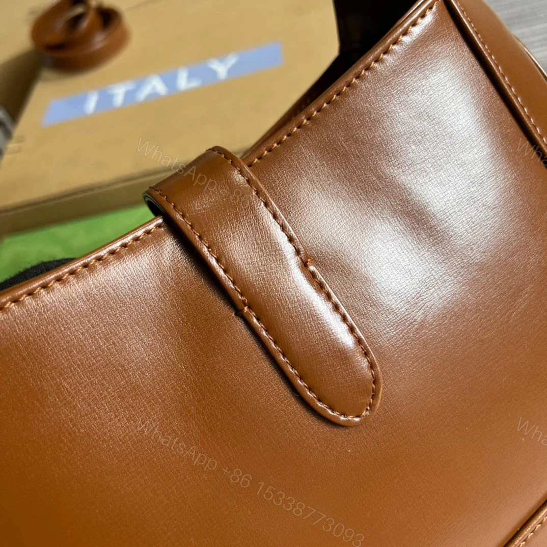 View 7 of GG JACKIE SMALL 28 SHOULDER BAG IN CINNAMON BROWN CALFSKIN
