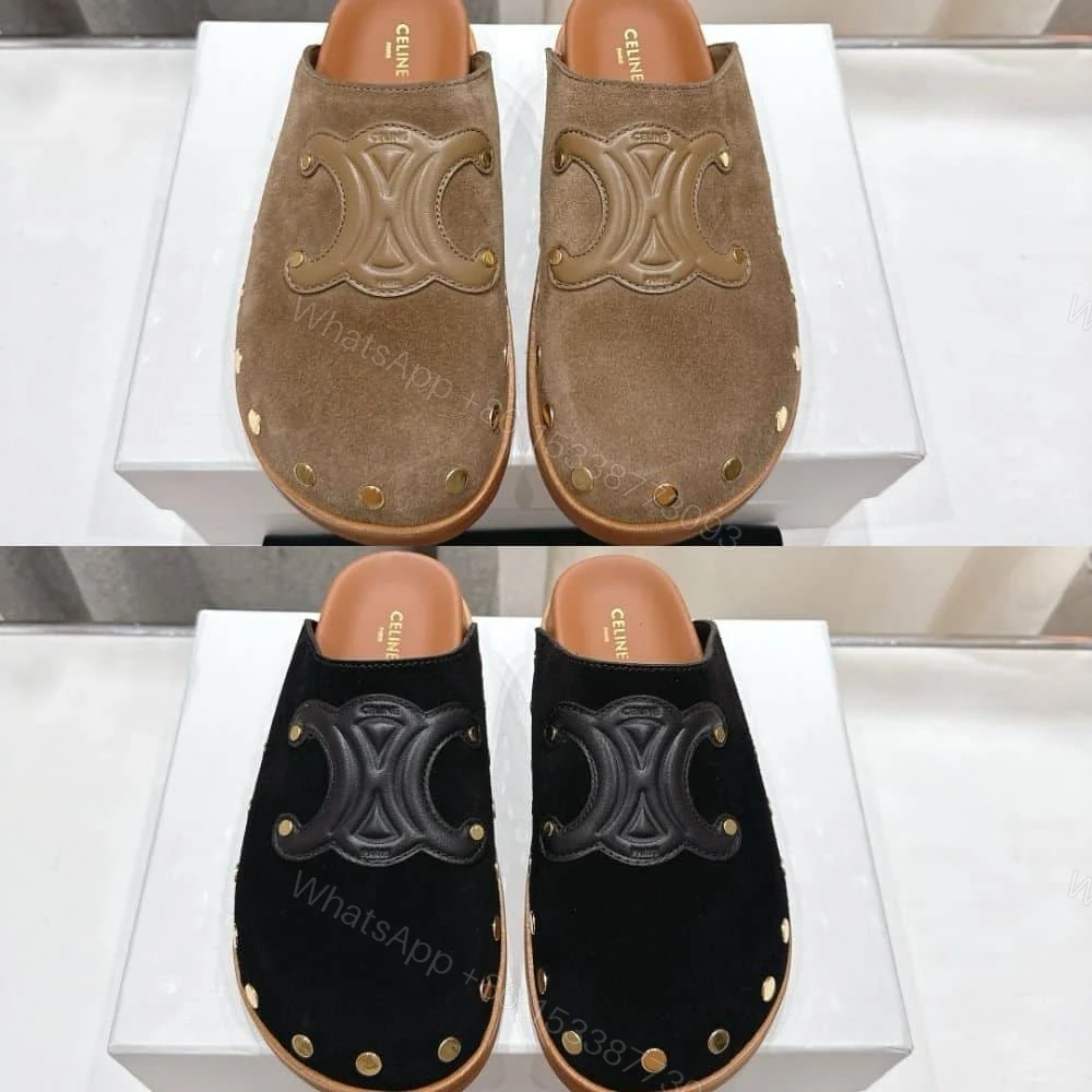 View 8 of CELINE PITEA CLOG IN SUEDE COGNAC 363013954C 18NC