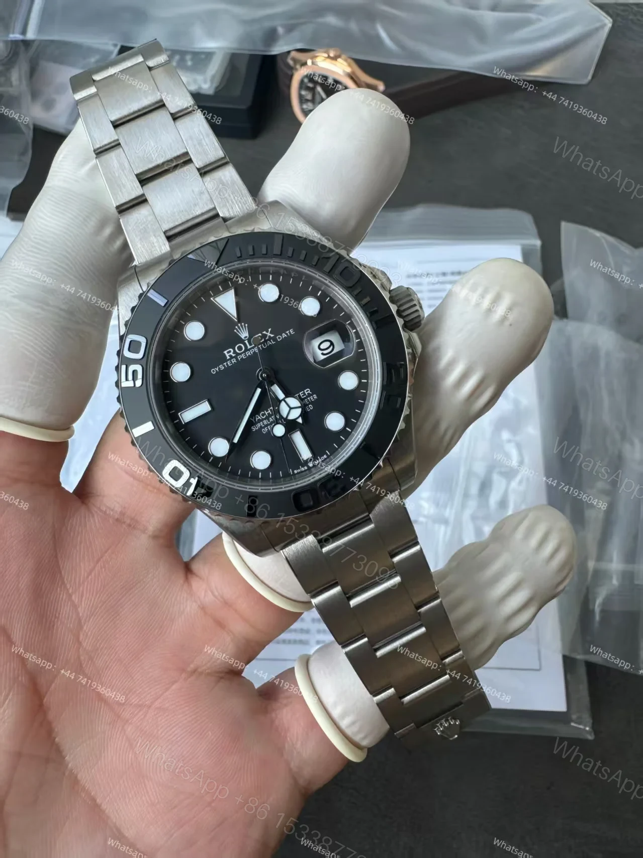 View 17 of Rolex Yacht-Master M226627-0001 1:1 Replica 42MM Titanium 3235 Movement Super Clone Watch