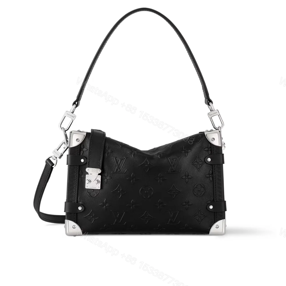 Louis Vuitton MM Side Trunk Bag Silver Metal Black 23Cm M14572 — view 1