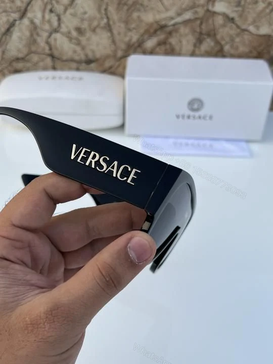 View 5 of Versace Unisex Sunglasses Geometric Lens Dark Gradient